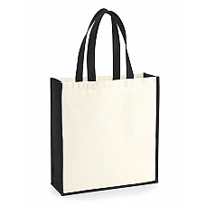 Natural/Black Gallery Canvas Tote