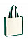 Natural/Bottle Green Gallery Canvas Tote