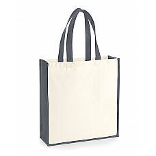 Natural/ Graphite Gallery Canvas Tote