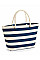 Natural/Navy Nautical Beach Bag