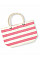 Natural/ Pink Nautical Beach Bag