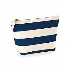 Natural/Navy Nautical Accessory Bag