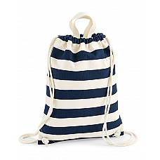 Natural/Navy Nautical Gymsac