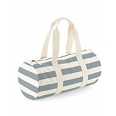 Nautral/ Grey Nautical Barrel Bag