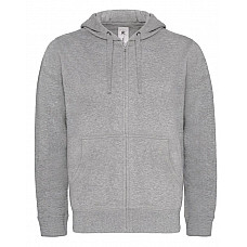 Heather Grey Hooded Men's Full Zip Sweat