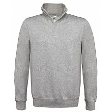 Heather Grey ID.004 Cotton Rich 1/4 Zip Sweat