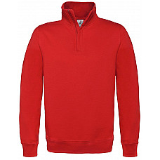 Red ID.004 Cotton Rich 1/4 Zip Sweat