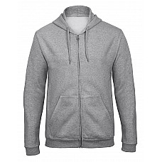 Heather Grey Unisex ID.205 50/50 Hooded Full Zip Sweat