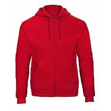 Red Unisex ID.205 50/50 Hooded Full Zip Sweat