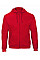 Red Unisex ID.205 50/50 Hooded Full Zip Sweat