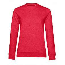 Heather Red Women's #Set In Sweatshirt