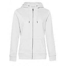 White QUEEN Zipped Hood_°