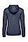 Heather Navy Women's #Hooded Sweat