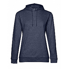 Heather Navy Women's #Hooded Sweat