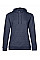 Heather Navy Women's #Hooded Sweat