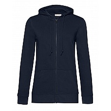 Navy Blue Inspire Zipped Hood/ Women_°