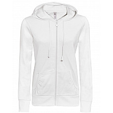 White Wonder Women Hooded Zip Sweat