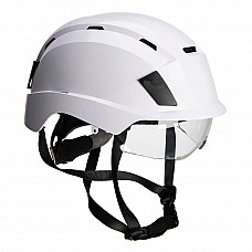 PS80 White Integrated Visor Helmet