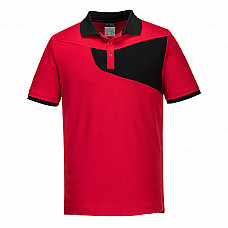 PW210 Red/Black PW2 Cotton Comfort Polo Shirt S/S