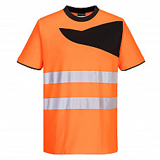 PW213 Orange/Black PW2 Hi-Vis Cotton Comfort T-Shirt S/S