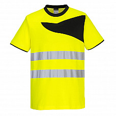 PW213 Yellow/Black PW2 Hi-Vis Cotton Comfort T-Shirt S/S