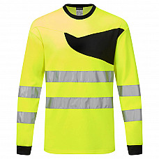 PW221 Yellow/Black PW2 Hi-Vis T-Shirt L/S