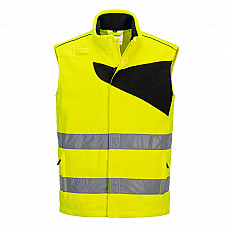 PW231 Yellow/Black PW2 Hi-Vis Fleece Bodywarmer