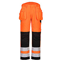 PW242 Orange/Black PW2 Hi-Vis Holster Pocket Trousers