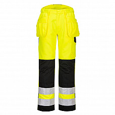 PW242 Yellow/Black PW2 Hi-Vis Holster Pocket Trousers