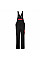 PW243 Black/Red PW2 Bib and Brace