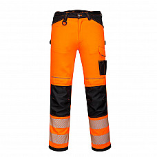 PW303 Orange/Black PW3 Hi-Vis Lightweight Stretch Work Trousers