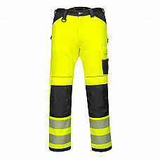 PW303 Yellow/Black PW3 Hi-Vis Lightweight Stretch Work Trousers