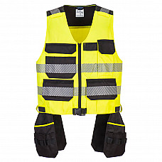 PW308 Yellow/Black PW3 Hi-Vis Class 1 Tool Vest