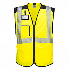 PW309 Yellow/Black PW3 Hi-Vis Executive Vest