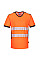 PW310 Orange/Black PW3 Hi-Vis V-Neck Mesh Insert T-Shirt S/S