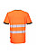 PW310 Orange/Black PW3 Hi-Vis V-Neck Mesh Insert T-Shirt S/S