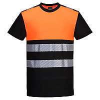 PW311 Black/Orange PW3 Hi-Vis Cotton Comfort Class 1 T-Shirt S/S