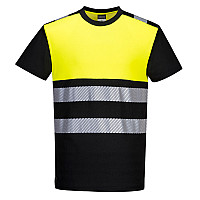 PW311 Black/Yellow PW3 Hi-Vis Cotton Comfort Class 1 T-Shirt S/S