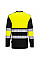 PW312 Yellow/Black PW3 Hi-Vis Cotton Comfort Class 1 T-Shirt L/S