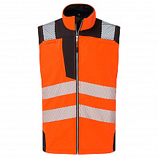 PW325 Orange/Black Hi-Vis Softshell Gilet (3L)