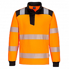 PW326 Orange/Black PW3 Hi-Vis 1/4 Zip Sweatshirt