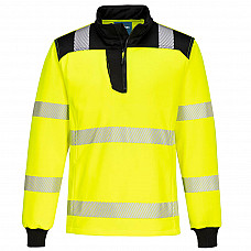 PW326 Yellow/Black PW3 Hi-Vis 1/4 Zip Sweatshirt