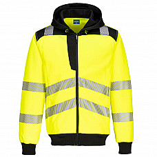 PW327 Yellow/Black PW3 Hi-Vis Zip Hoodie