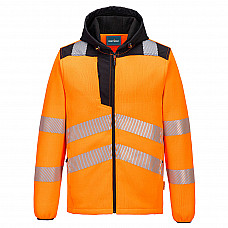 PW335 Orange/Black Hi-Vis Technical Fleece