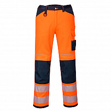 PW340 Orange/Navy PW3 Hi-Vis Work Trousers