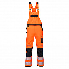 PW344 Orange/Black PW3 Hi-Vis Bib and Brace