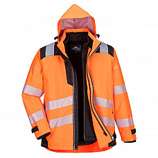 PW365 Orange/Black PW3 Hi-Vis 3-in-1 Jacket