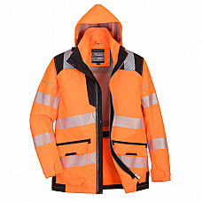 PW367 Orange/Black PW3 Hi-Vis Breathable 5-in-1 Jacket