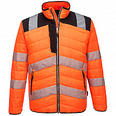 PW371 Orange/Black PW3 Hi-Vis Baffle Jacket