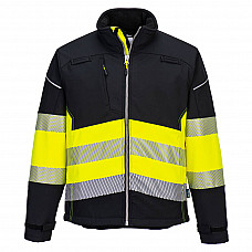 PW375 Black/Yellow PW3 Hi-Vis Class 1 Softshell (3L)